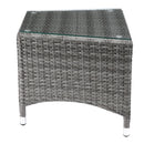 Tashelle - Patio Bistro Set - Gray Fabric & Gray Wicker - Atlantic Fine Furniture Inc