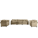 Elegant Corduroy Oversized Sectional Sofa Set With Deep Seats And Flexible Layout