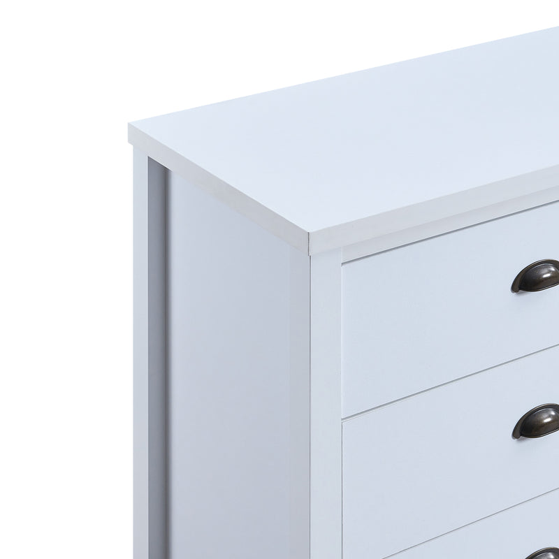 Safari - 6 Drawer Master Dresser With Interlock Drawer Feature Drawer Slide And Interlock Pre-Assembly, Wide Dressers For Bedroom 6 Deep Drawers For Closet Organizer - Classic White