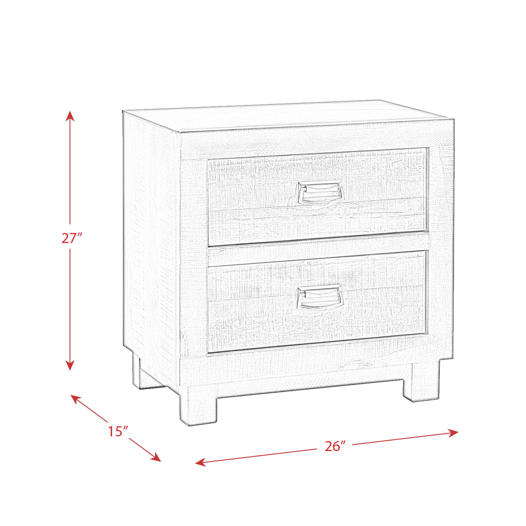 Harlington - 2-Drawer Nightstand - Dark Chocolate