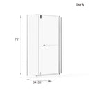 Durable Hardware Neo Angle Frameless Shower Door With Acrylic Base Combo