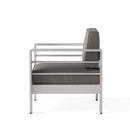 Outdoor Aluminum Club Chair With Cushion - Gray