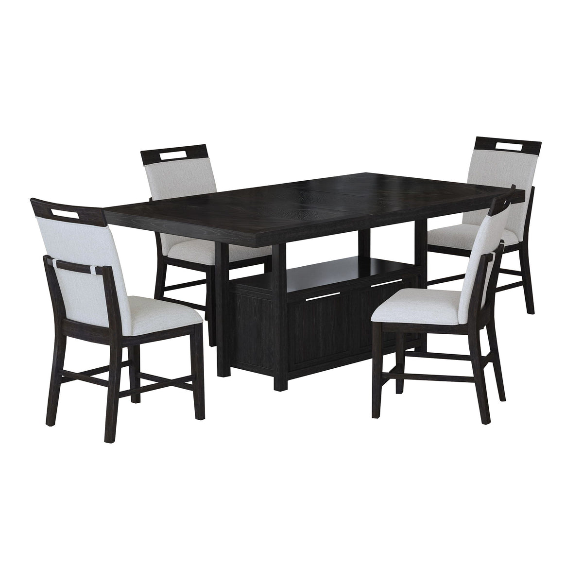 Transcend Counter Height Dining Set in Black by Elements International
