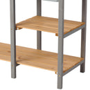 Outdoor Potting - Bench, Workstation Table With Cabinet For Backyard Garden Supplies - Gray / Brown