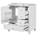 Freestanding Bathroom Vanity With Sink, Soft Close Door, 3 Drawers