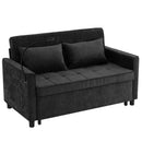 Loveseat Sofa Bed Sleeper With Reversible Backrest, Side Pockets, USB Ports, Phone Holder