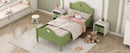 Girl's Love Princess Bed Macaron Twin Size Toddler Bed with Side Safety Rails and Headboard and Footboard, Oliver Green