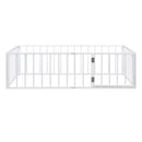 Metal Floor Bed Frame With Fence And Door