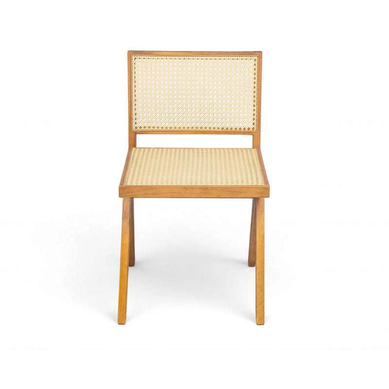 Chandigarh Dining Room Chairs With Natural Rattan (Set of 2)