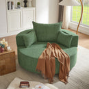 360° Swivel Accent Barrel Chair With 3 Removable Pillows For Living Room