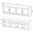 Laughlin - 3-piece Entertainment Center TV Stand - White