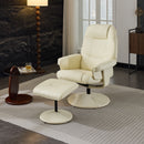 360° Swivel Reclining Chair With Wrapped Base, 5 Point Vibration Massage