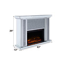 Nowles - Fireplace - Mirrored & Faux Stones - Atlantic Fine Furniture Inc