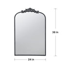 Arch Mirror, Baroque Inspired Wall Decor For Bathroom, Bedroom, Living Room