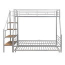 Metal Bunk Bed With Trundle And Storage Staircase