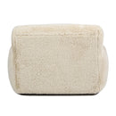 Summit - Faux Sheepskin Overstuffed Arm Chair - Cream Beige