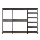 Monica - Wood Walk In Closet System With Spacious Drawer In Wood And Metal Frame - Gray