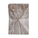 Round Outdoor Geometric End Table - Marble