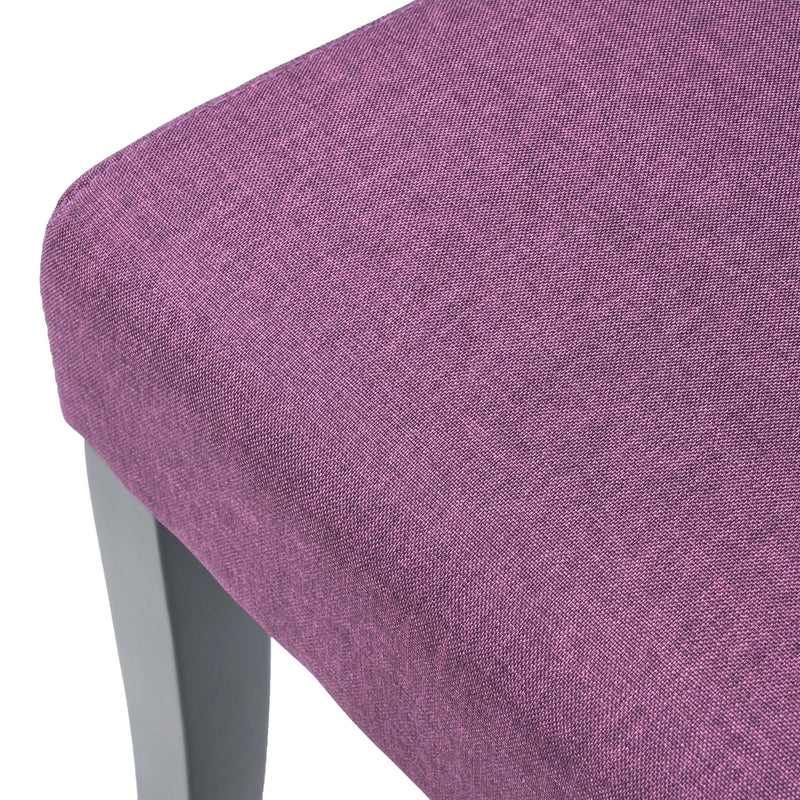 Upholstered Dining Chairs, Fabric Side Chairs, For Dining Room, Kitchen And Living Room (Set of 2) - Dark Purple