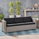 Thalassa - Outdoor 3 Seater Sofa With Removable Cushions And Steel Frame