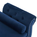 Luxurious Velvet Multifunctional Storage Ottoman Bench With Pillow
