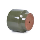 3 Pieces Ceramic Flowerpot, Planter For Patio, Garden Or Windowsills - Antique Light Green