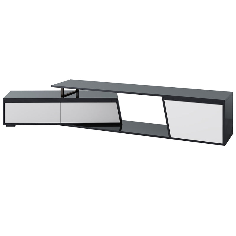 Minimalist Rectangle Extendable TV Cabinet With 2 Drawers And 1 Cabinet