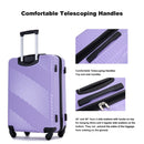3 Piece Luggage Sets Lightweight Suitcase With Two Hooks, Spinner Wheels,