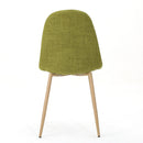 Modern Minimalist Fabric Dining Chair With Iron Legs