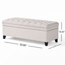 Juliana - Storage Ottoman With Birch Legs