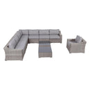 Outdoor Wicker Conversation Set With Cushions, All Weather