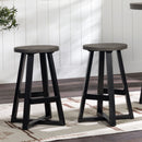 Rustic Distressed Round Dining Stool