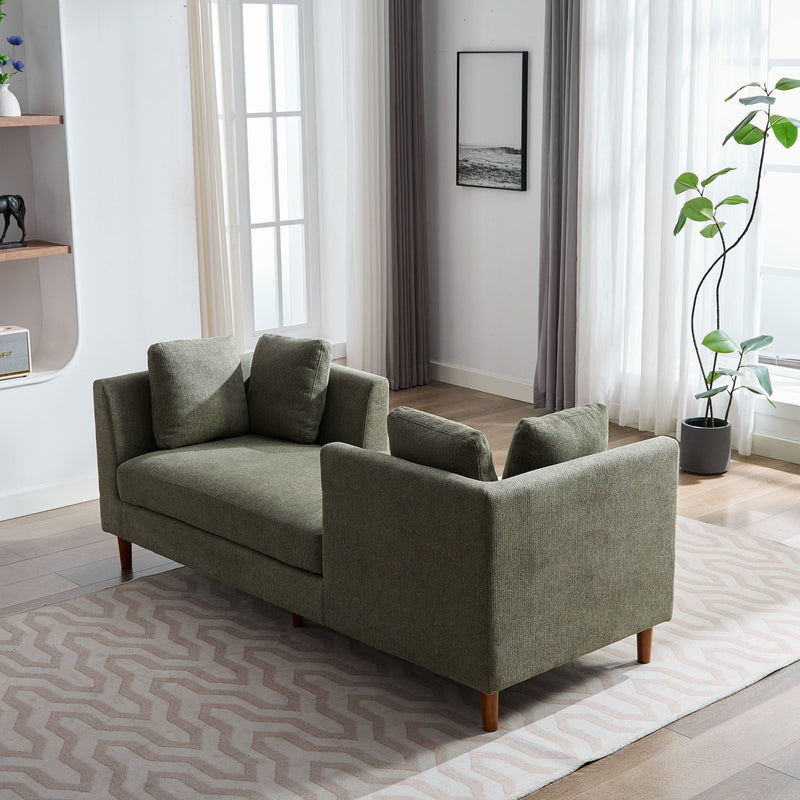 Wide Modern Double Sided Upholstered Chaise Lounge