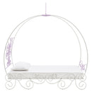Priya II - Full Bed With Canopy - White & Light Synthetic Leather Rple