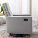 Modern Upholstered Rocker Nursery Chair Plush Seating Glider Swivel Recliner Chair
