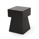 Outdoor Side Table, Patio End Table - Black