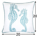 Seahorses Pillow Cover With Matching Back