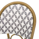 Chic French Bistro Chair With Durable Rattan And Aluminum Frame