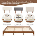 Solid Dry Bamboo Platform Bed Frame, With Slat Support