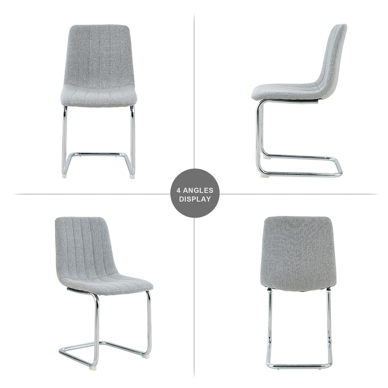 Modern Dining Chair With Metal Legs
