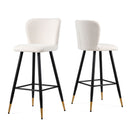 Modern Style Barstool, Tipped Ends, Suitable For Various Decoration Styles - White
