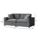 Caylie - Modular 2 Piece Sofa - Charcoal