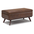 Owen - Lift Top Large Coffee Table Storage Ottoman, Mid Century Style