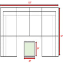 Seating Set With Cushions Handcrafted Wicker Design