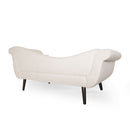 Auroral - Velvet Upholstered Chaise Lounge With Scrolled Arms And Tapered Legs