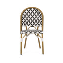 Chic French Bistro Chair With Durable Rattan And Aluminum Frame