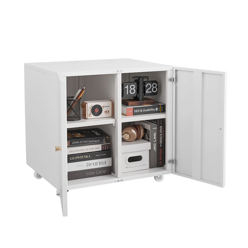 Office Furniture Copier Cabinet 2 Door Steel Copier Stand Mobile Pedestal File Printer Stand