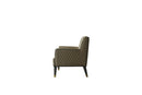 House Beatrice - Accent Chair With Pillow - Tan Synthetic Leather & Charcoal
