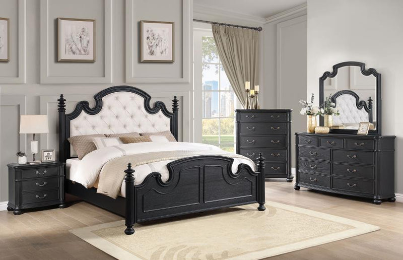 Celina - 3-Drawer Nightstand - Black