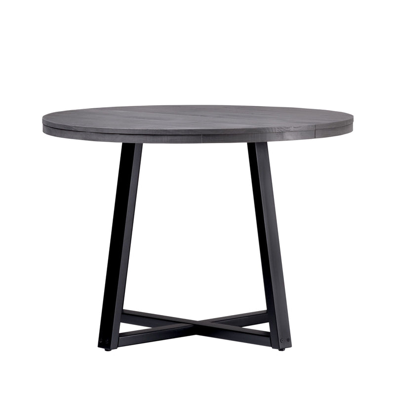 Rustic Distressed Solid Wood Round Dining Table